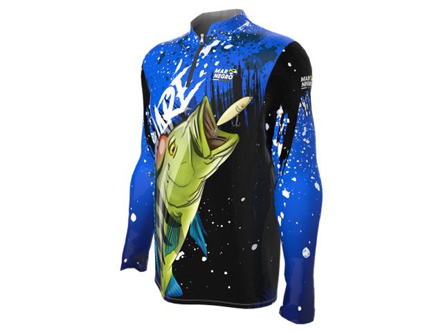 Camiseta Mar Negro 30116 Tucunaré Azul FPS 50+