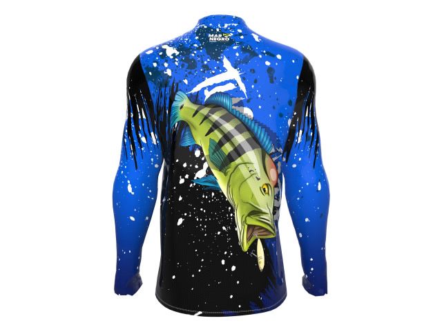 Camiseta Mar Negro 30116 Tucunaré Azul FPS 50+
