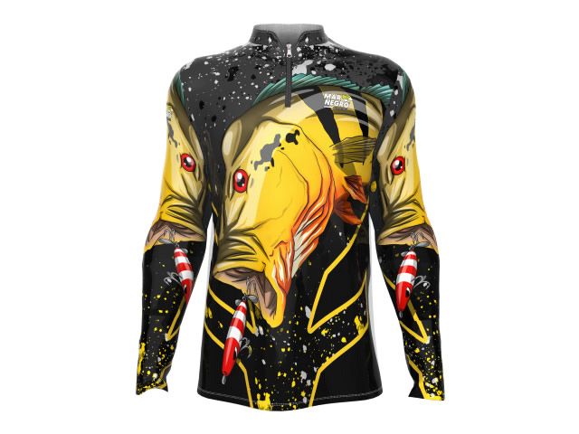 Camiseta Mar Negro 30116 Tucunaré Açu FPS 50+