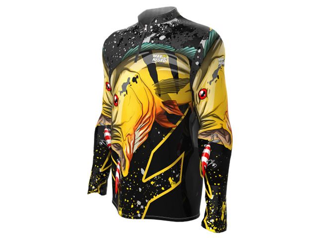 Camiseta Mar Negro 30116 Tucunaré Açu FPS 50+