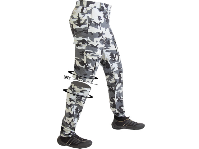 Calça Bermuda Mar Negro Fishing Linha Premium 49269 - Camuflado Cinza