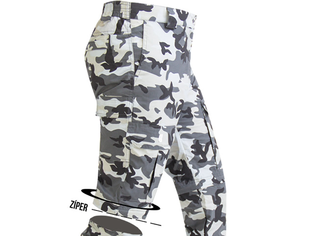 Calça Bermuda Mar Negro Fishing Linha Premium 49269 - Camuflado Cinza