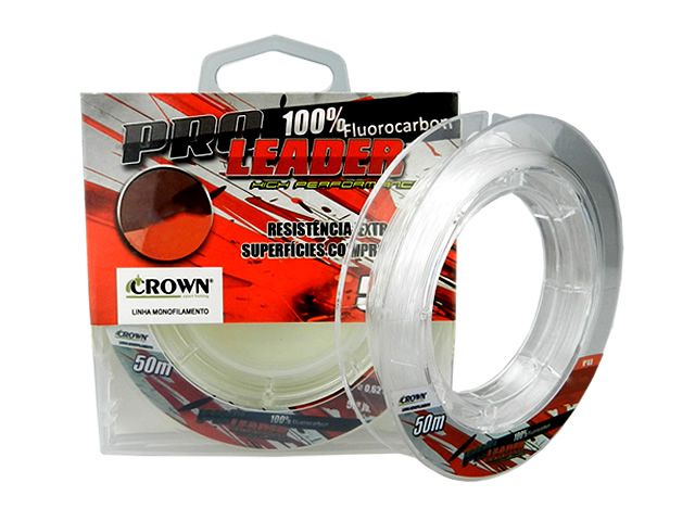 Linha Fluorocarbon Crown Pro Leader - 50m