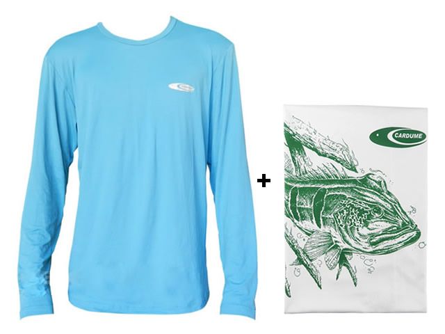Camiseta Cardume Softline Verde Aquamarine - Com Proteção Uva/Uvb 50+ Fps + Tube Neck
