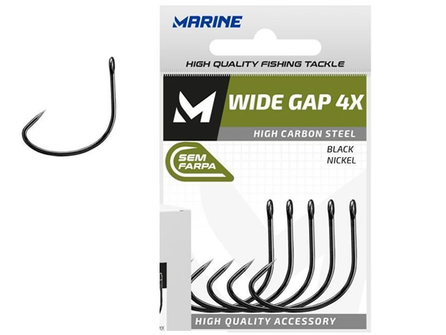 Anzol Marine Sports Super Wide Gap 4x N 2/0 - Sem Farpa C/40