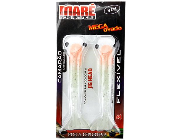 Isca Soft Camarão Maré Mega Ovado M - 9cm 2UN