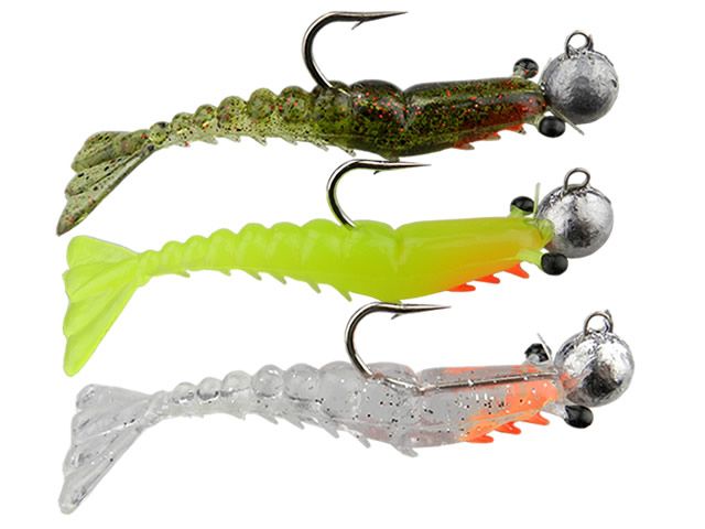Isca Soft Camarão Maré Mega Ovado P com Jig Head - 7cm 11gr