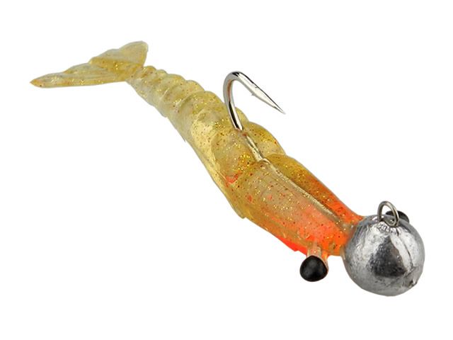 Isca Soft Camarão Maré Mega Ovado M com Jig Head - 9cm 21gr