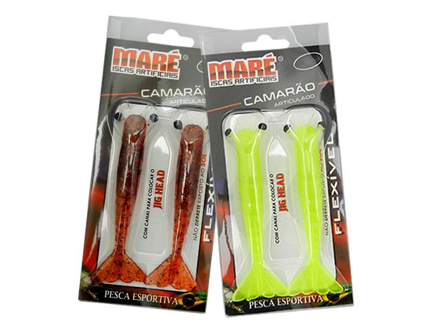 Isca Soft Maré Camarão Articulado Flexível P 7cm - 2un