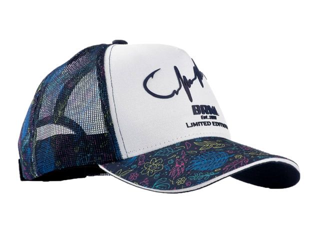 Boné Feminino BRK Fishing REF B087 - Heart Pulse Floral-Branco