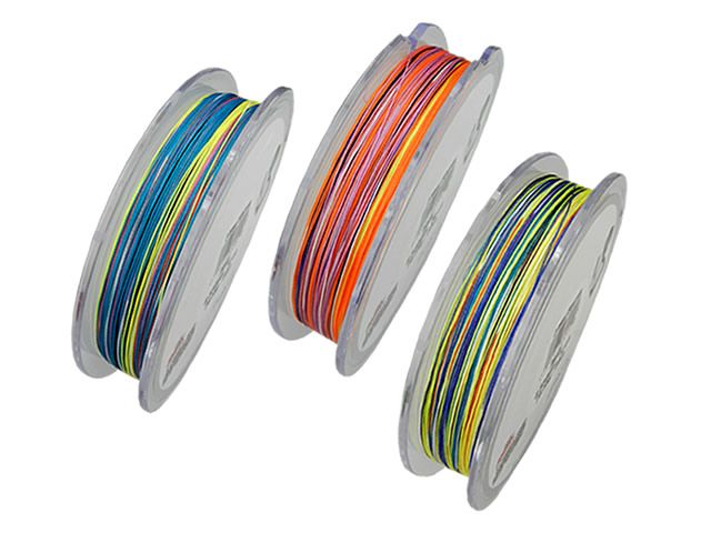 Linha Multi Sufix X8 0,235mm 44Lb 270m - Multicolor + Tesoura Grátis