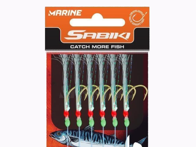 Sabiki Marine Sports SM-6H618 - Anzol Maruseigo Gold e Isca