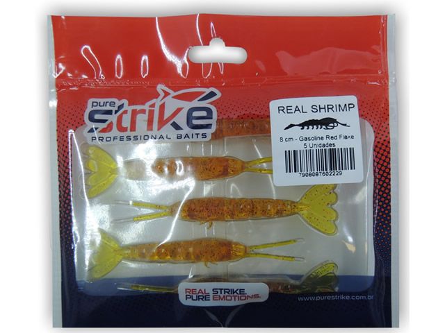 Isca Camarão Pure Strike Real Shrimp RS0800 8cm - C/ 5UN