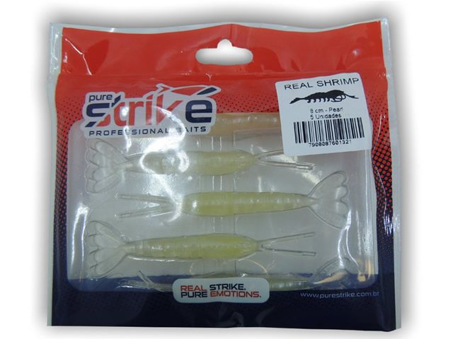 Isca Camarão Pure Strike Real Shrimp RS0800 8cm - C/ 5UN
