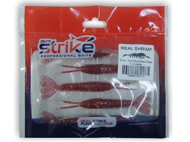 Isca Camarão Pure Strike Real Shrimp RS0800 8cm - C/ 5UN