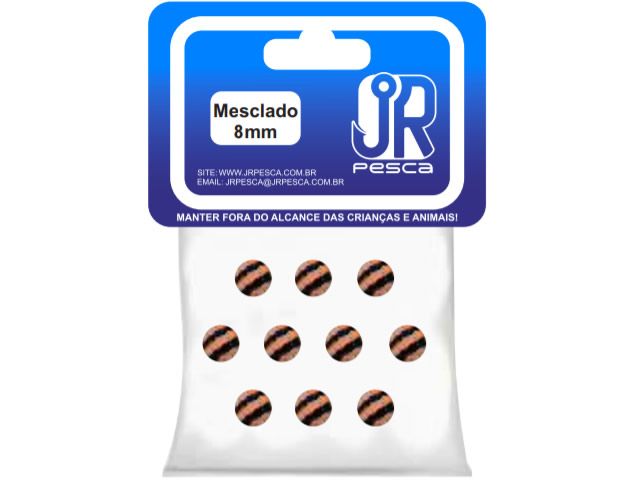 Flutuador de Eva Boleado Jr Pesca Modelo Bolinha 8mm - Mesclado 1305