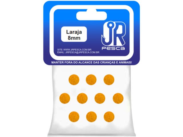 Flutuador de Eva Boleado Jr Pesca Modelo Bolinha 8mm - Laranja 1309