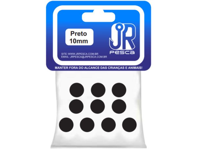 Flutuador de Eva Boleado Jr Pesca Modelo Bolinha 10mm - Preto 1317