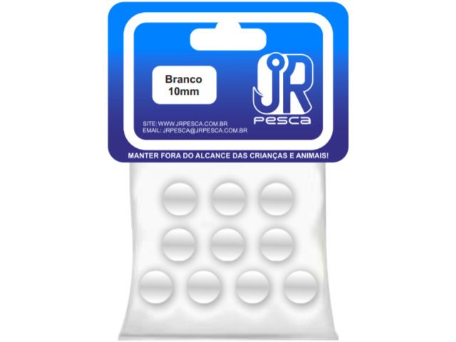 Flutuador de Eva Boleado Jr Pesca Modelo Bolinha 10mm - Branco 1318