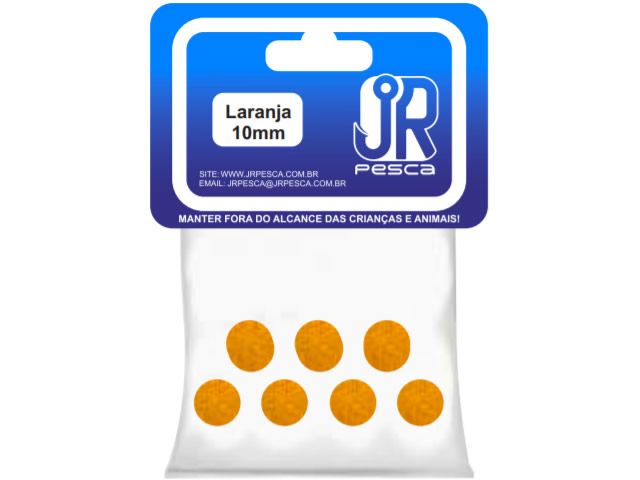 Flutuador de Eva Boleado Jr Pesca Modelo Bolinha 10mm - Laranja 1320