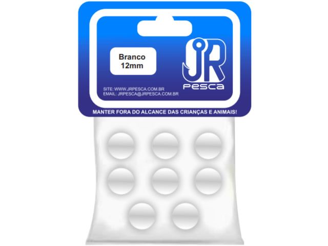 Flutuador de Eva Boleado Jr Pesca Modelo Bolinha 12mm - Branco 1329
