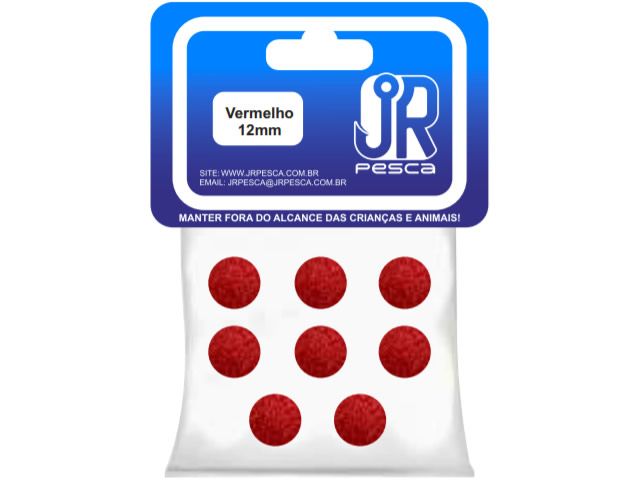 Flutuador de Eva Boleado Jr Pesca Modelo Bolinha 12mm - Vermelho 1330