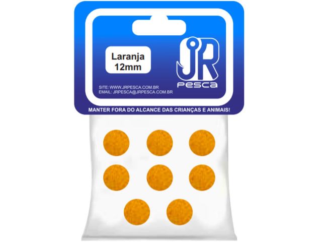 Flutuador de Eva Boleado Jr Pesca Modelo Bolinha 12mm - Laranja 1331