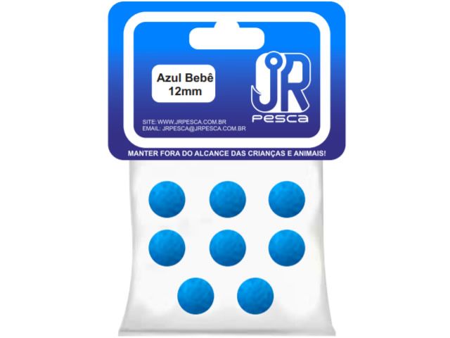 Flutuador de Eva Boleado Jr Pesca Modelo Bolinha 12mm - Azul Bebe 1332