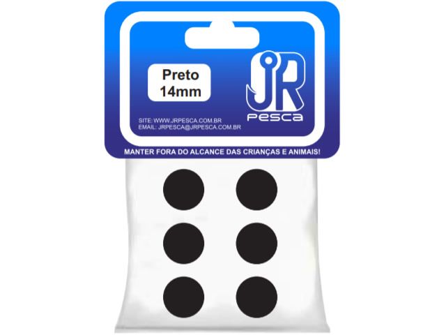 Flutuador de Eva Boleado Jr Pesca Modelo Bolinha 14mm - Preto 1339