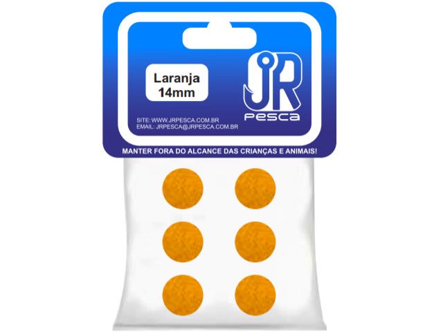 Flutuador de Eva Boleado Jr Pesca Modelo Bolinha 14mm - Laranja 1342