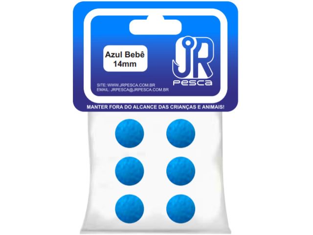 Flutuador de Eva Boleado Jr Pesca Modelo Bolinha 14mm - Azul Bebê 1343