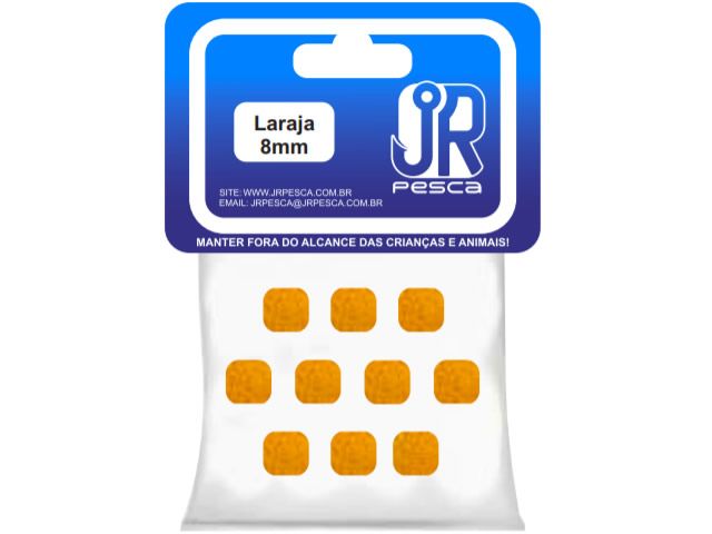 Flutuador de Eva Boleado Jr Pesca Modelo Ração 8mm - Laranja 1359