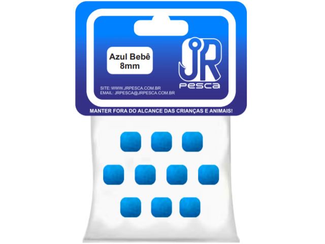 Flutuador de Eva Boleado Jr Pesca Modelo Ração 8mm - Azul Bebe 1360