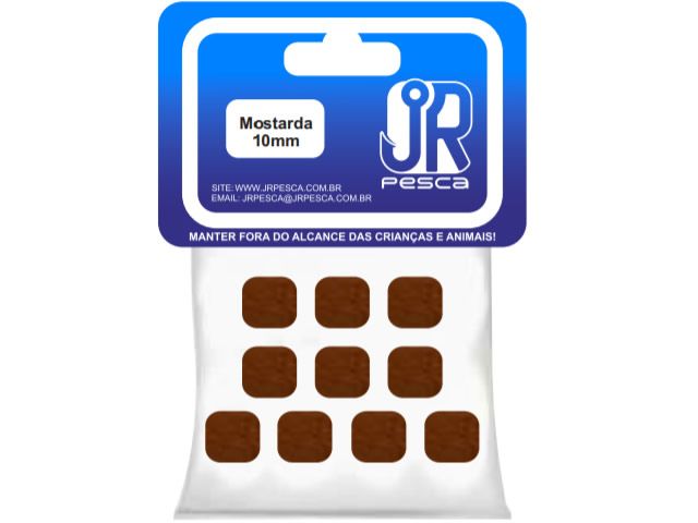Flutuador de Eva Boleado Jr Pesca Modelo Ração 10mm - Mostarda 1365