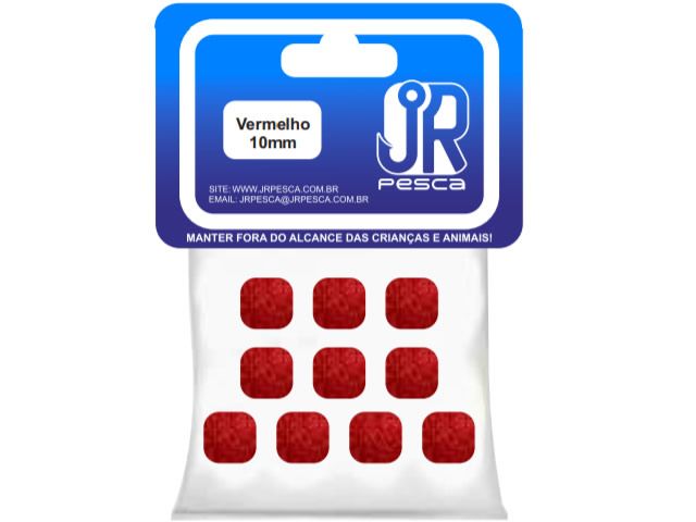Flutuador de Eva Boleado Jr Pesca Modelo Ração 10mm - Vermelho 1369