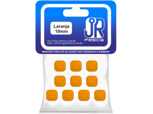 Flutuador de Eva Boleado Jr Pesca Modelo Ração 10mm - Laranja 1370