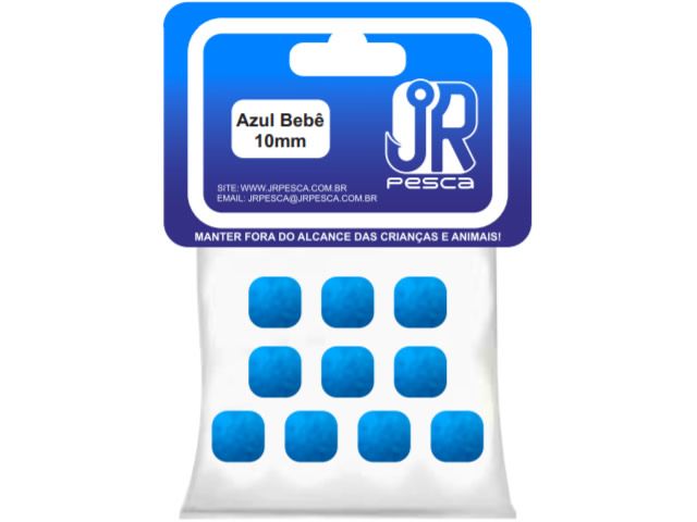 Flutuador de Eva Boleado Jr Pesca Modelo Ração 10mm - Azul Bebe 1371