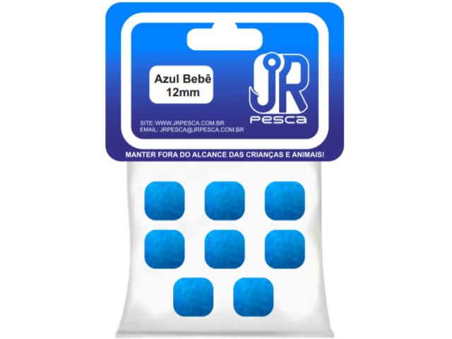 Flutuador de Eva Boleado Jr Pesca Modelo Ração 12mm - Azul Bebe 1382