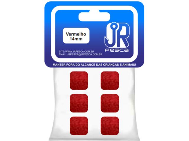 Flutuador de Eva Boleado Jr Pesca Modelo Ração 14mm - Vermelho 1391