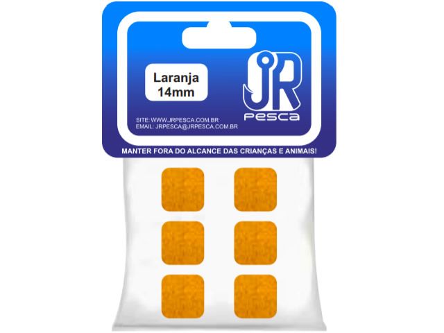 Flutuador de Eva Boleado Jr Pesca Modelo Ração 14mm - Laranja 1392