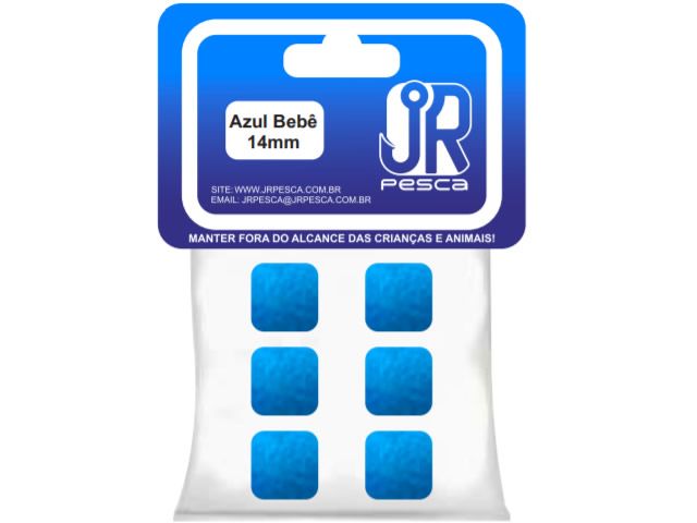Flutuador de Eva Boleado Jr Pesca Modelo Ração 14mm - Azul Bebe 1393