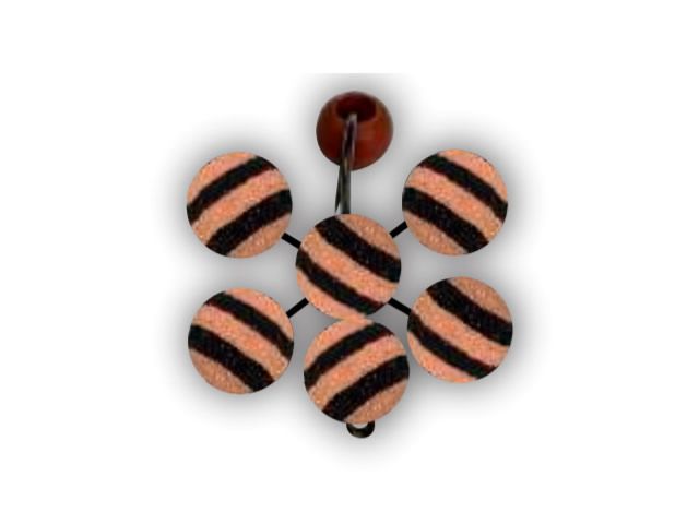 Anteninha Cruzada Modelo EVA Bolinha Jr Pesca 9mm - Mesclado 1414