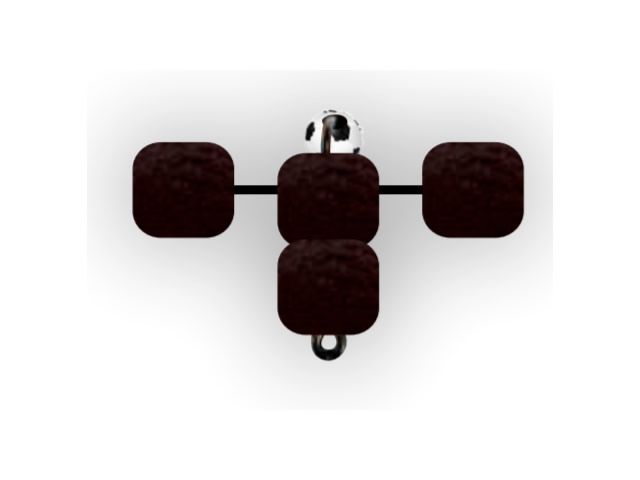 Anteninha Tradicional Modelo Eva Ração Jr Pesca 10mm - Café 1419