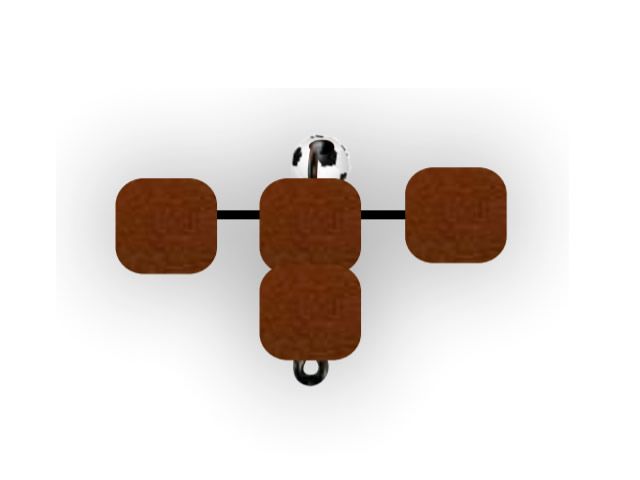 Anteninha Tradicional Modelo Eva Ração Jr Pesca 10mm - Mostarda 1421