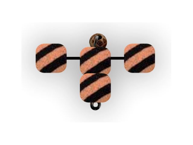Anteninha Tradicional Modelo Eva Ração Jr Pesca 10mm - Mesclado 1422