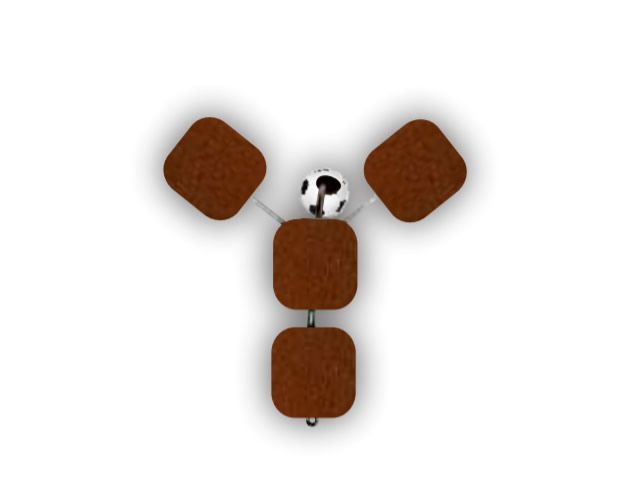 Anteninha Chifrão Modelo EVA Ração Jr Pesca 12mm - Mostarda 1429