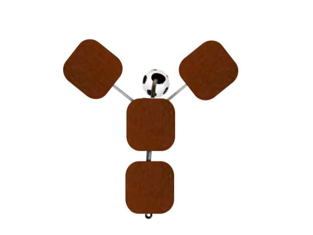 Anteninha Chifrão Modelo EVA Ração Jr Pesca 14mm - Mostarda 1437