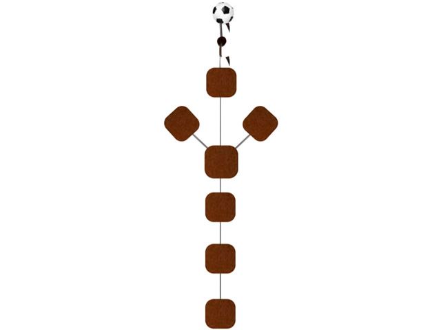 Anteninha Manhoso Chifrão Modelo EVA Ração Jr Pesca 10mm - Mostarda 1461