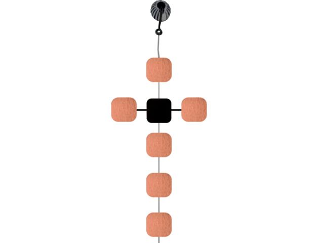 Anteninha Manhoso Cruz Modelo EVA Ração Jr Pesca 12mm - Café c/ Leite 1492