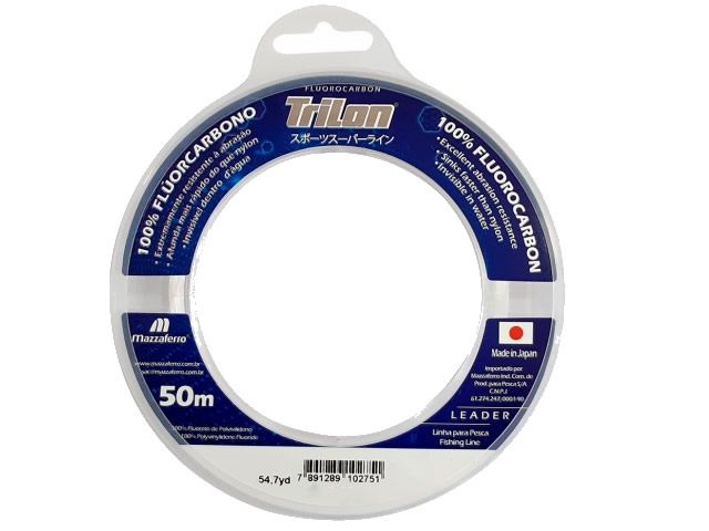 Linha Mazzaferro Trilon Leader Fluorcarbono 0,50mm 35,7Lb 50m